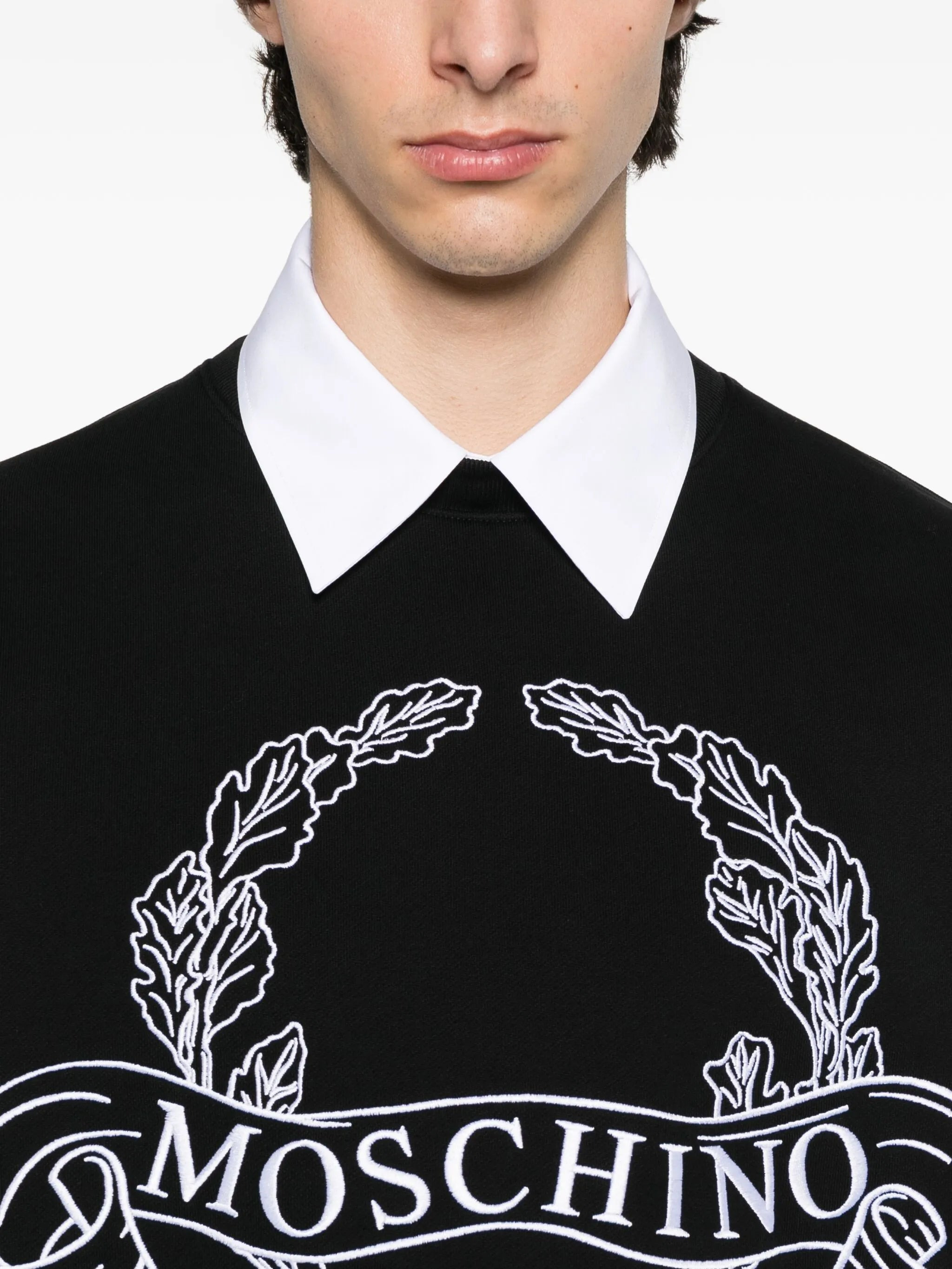 Moschino Laurel Crown Logo Embroidered Sweatshirt - 2