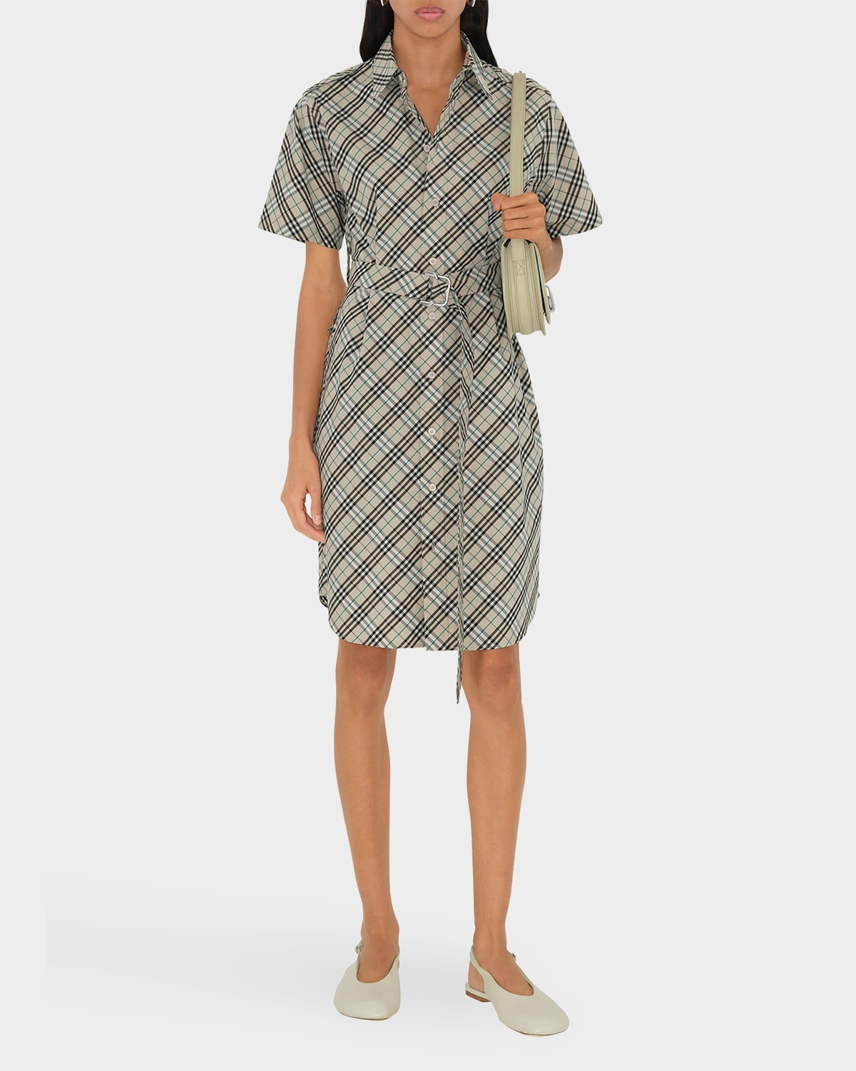 Burberry check cotton shirt mini dress | REVERSIBLE