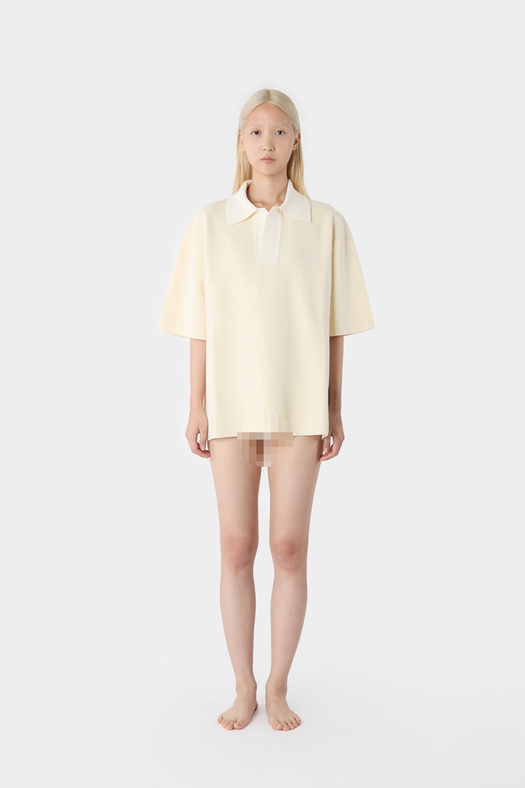 KNITTED POLO / cream - 2