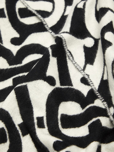 Burberry TB-jacquard cashmere-twill scarf outlook