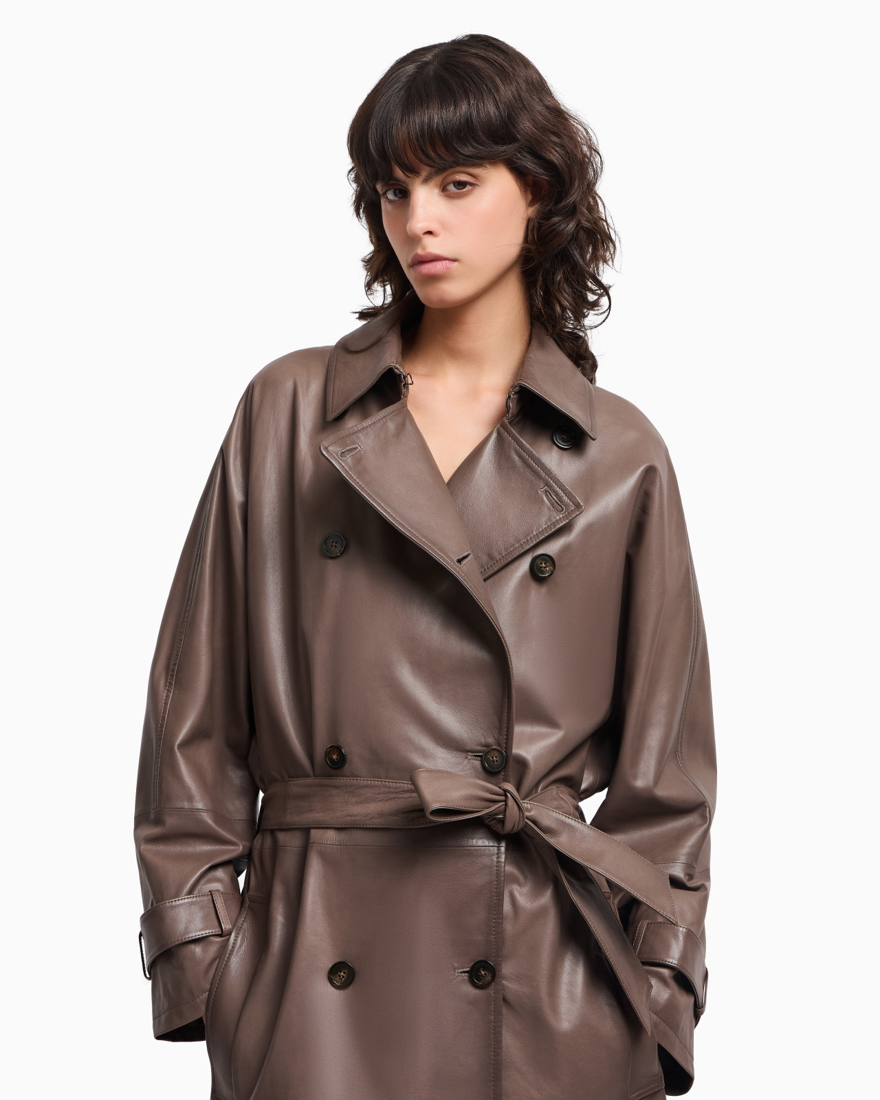 NAPPA-LAMBSKIN, DOUBLE-BREASTED TRENCH COAT WITH BELT - 5
