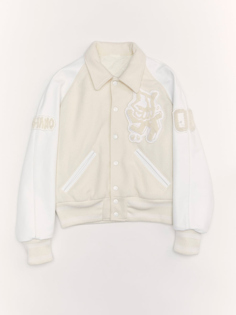 Magliano | Antifa Varsity Bomber Jacket White 1
