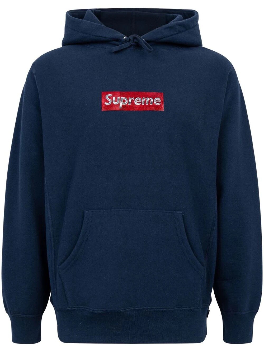 Swarovski box logo hoodie - 1