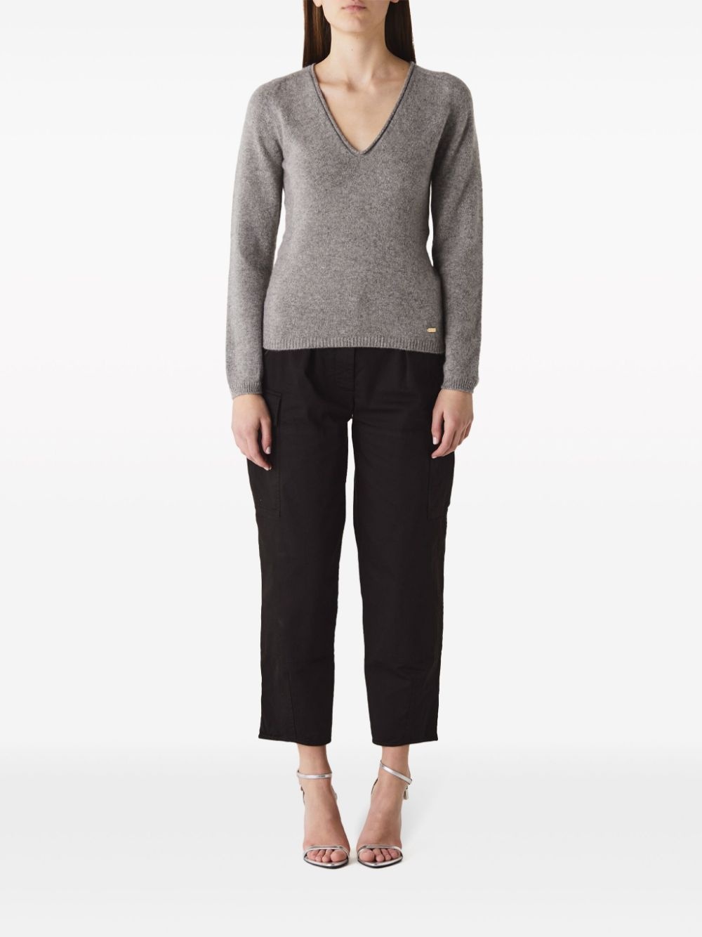 V-neck cashmere jumper - 2