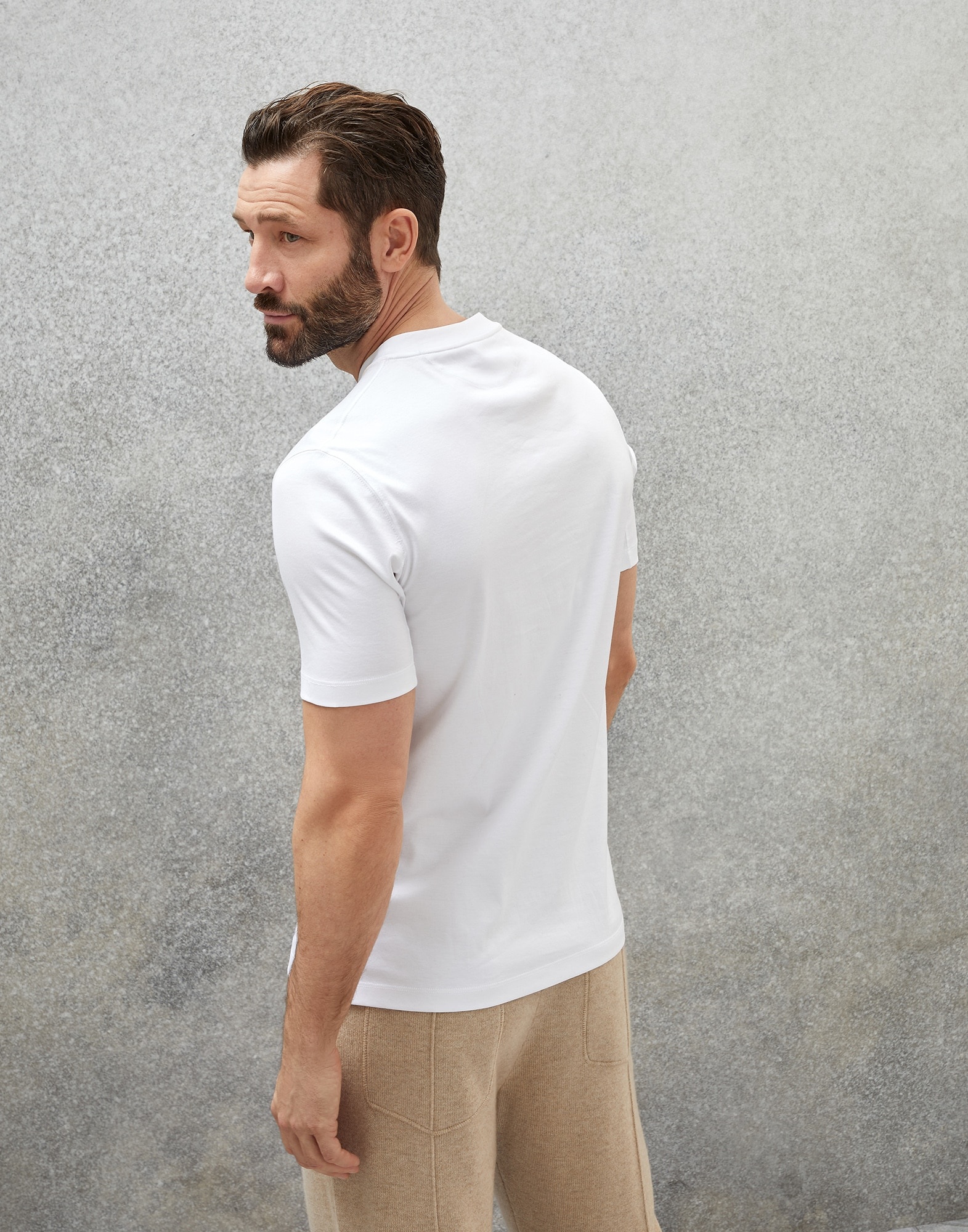 Cotton jersey round neck slim fit T-shirt - 2