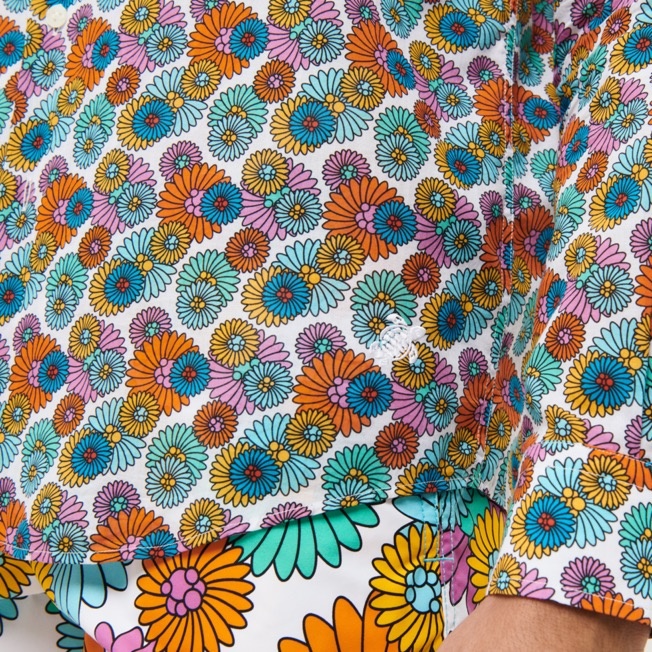 Unisex Cotton Voile Summer Shirt Marguerites - 6