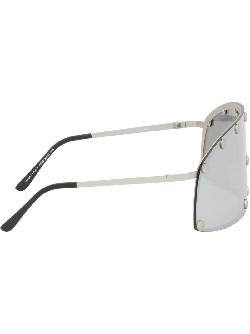 Rick Owens Silver Temple Shielding Sunglasses outlook