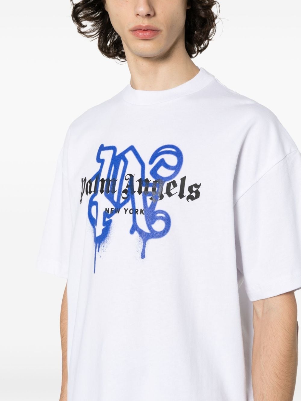grafitti-print T-shirt - 5