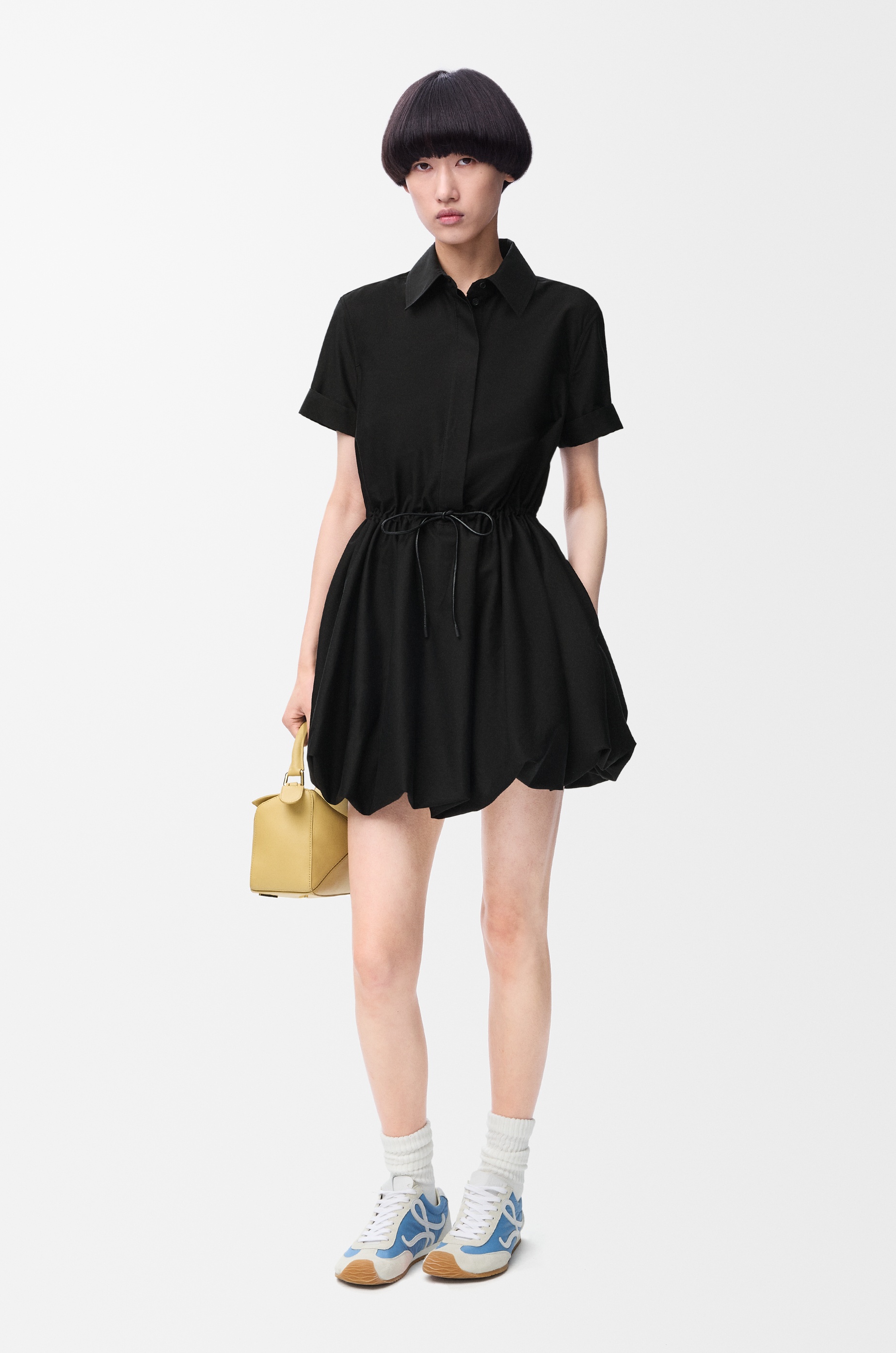 Short sleeve dress in cotton and silk - 2