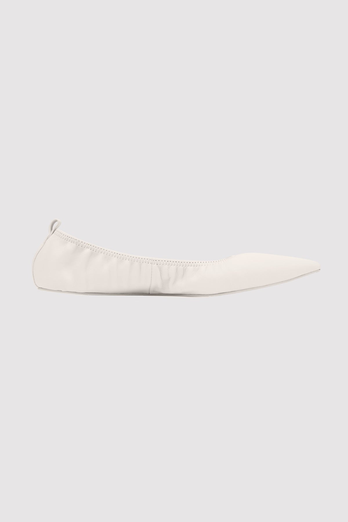 Soft Leather Flat - Cool White - 5