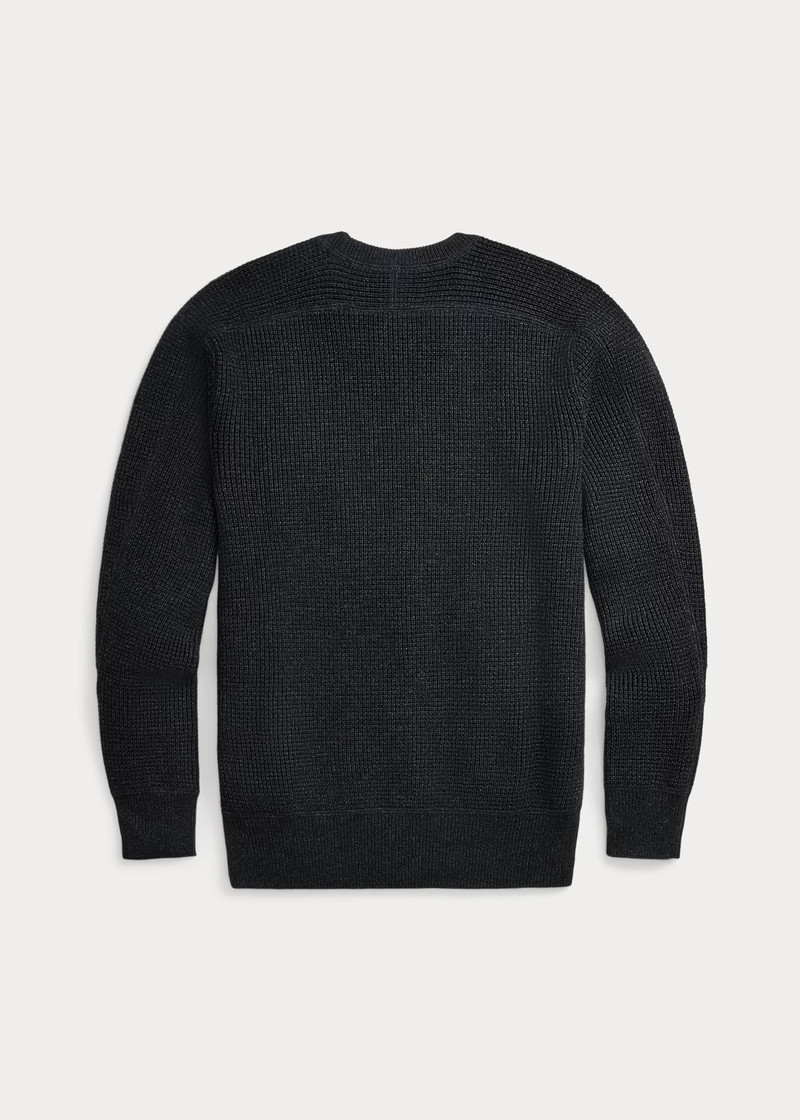 RRL by Ralph Lauren Waffle-Knit Cotton-Wool Sweater outlook