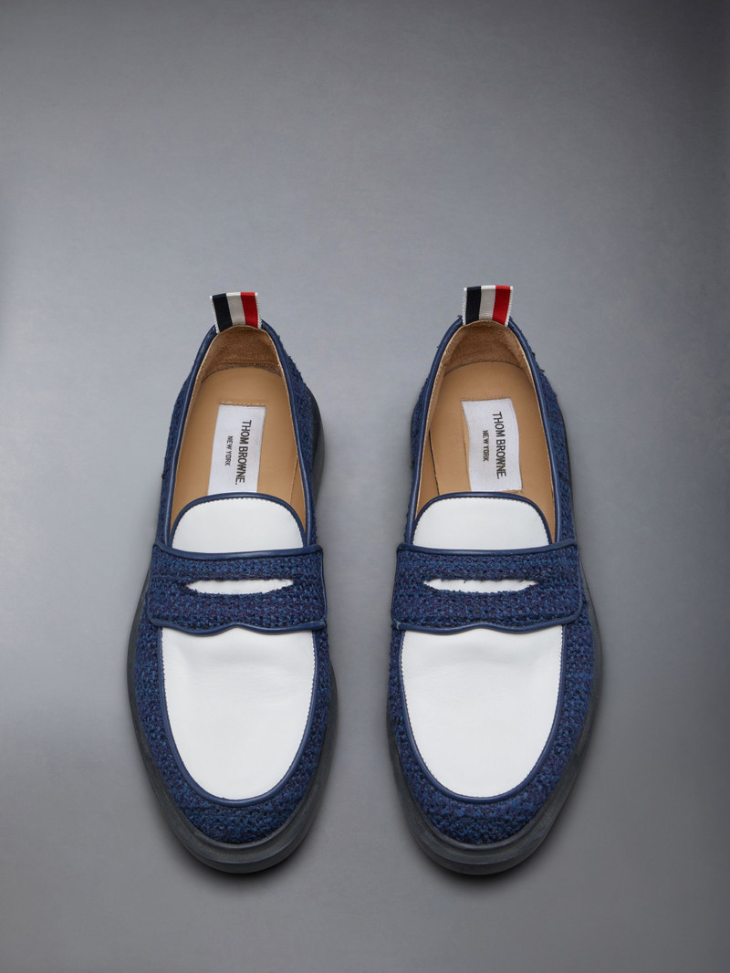 penny-slot tweed loafers 5