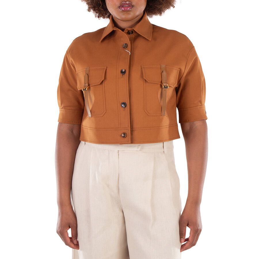 Max Mara Agiate Cropped Stretch-Cotton Jacket - 3