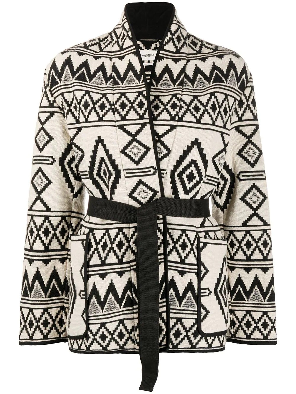 belted navajo coat - 1