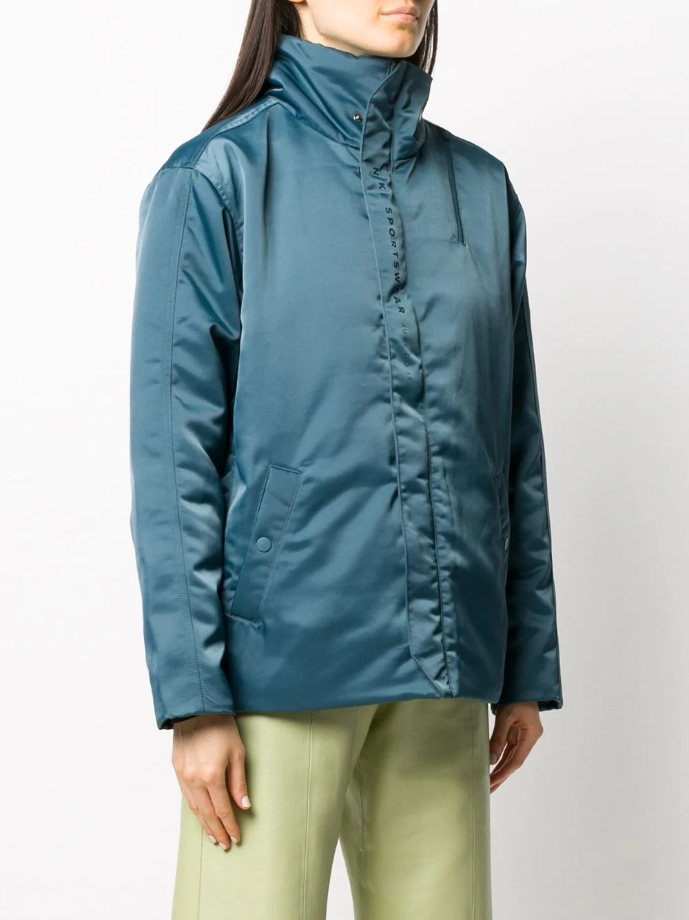 zip-up padded coat - 3