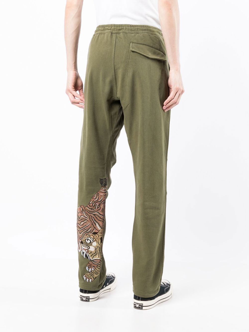 tiger-motif track pants - 4