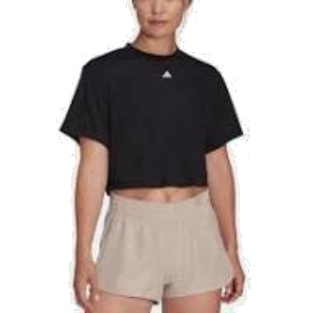 (WMNS) adidas Studio T-Shirt Asia Sizing 'Black' HN5549 - 2