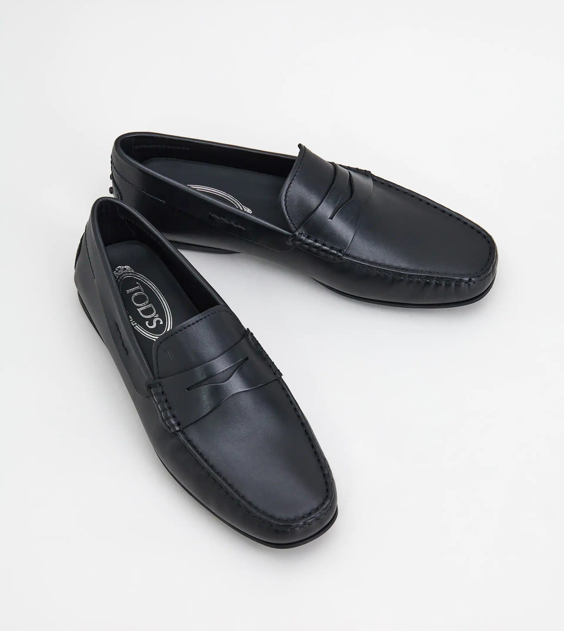 CITY GOMMINO DRIVING SHOES IN LEATHER - BLACK - 2