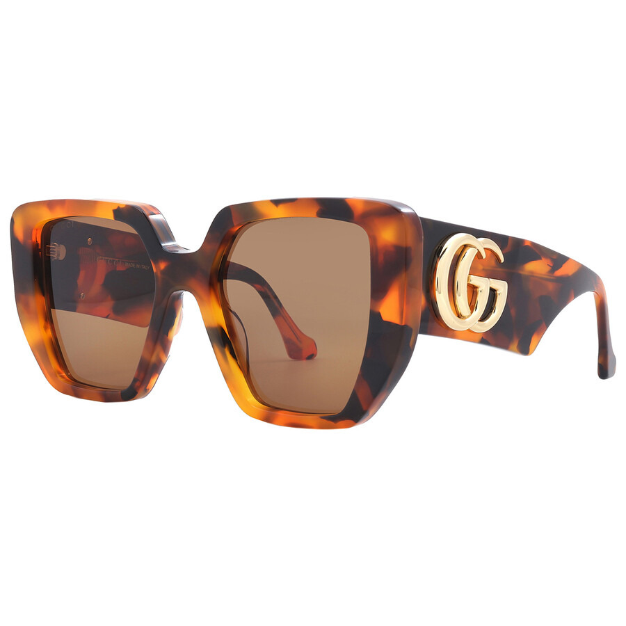 Gucci Brown Geometric Ladies Sunglasses GG0956S 007 54 - 3