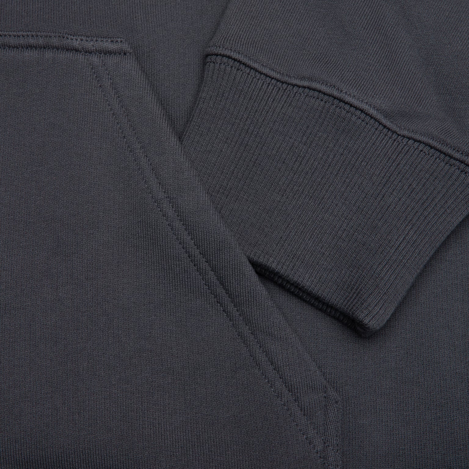 PRINTED FELPA SLIM FIT HOODIE - CHARCOAL - 4