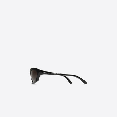 BALENCIAGA Bat Rectangle Sunglasses in Black outlook