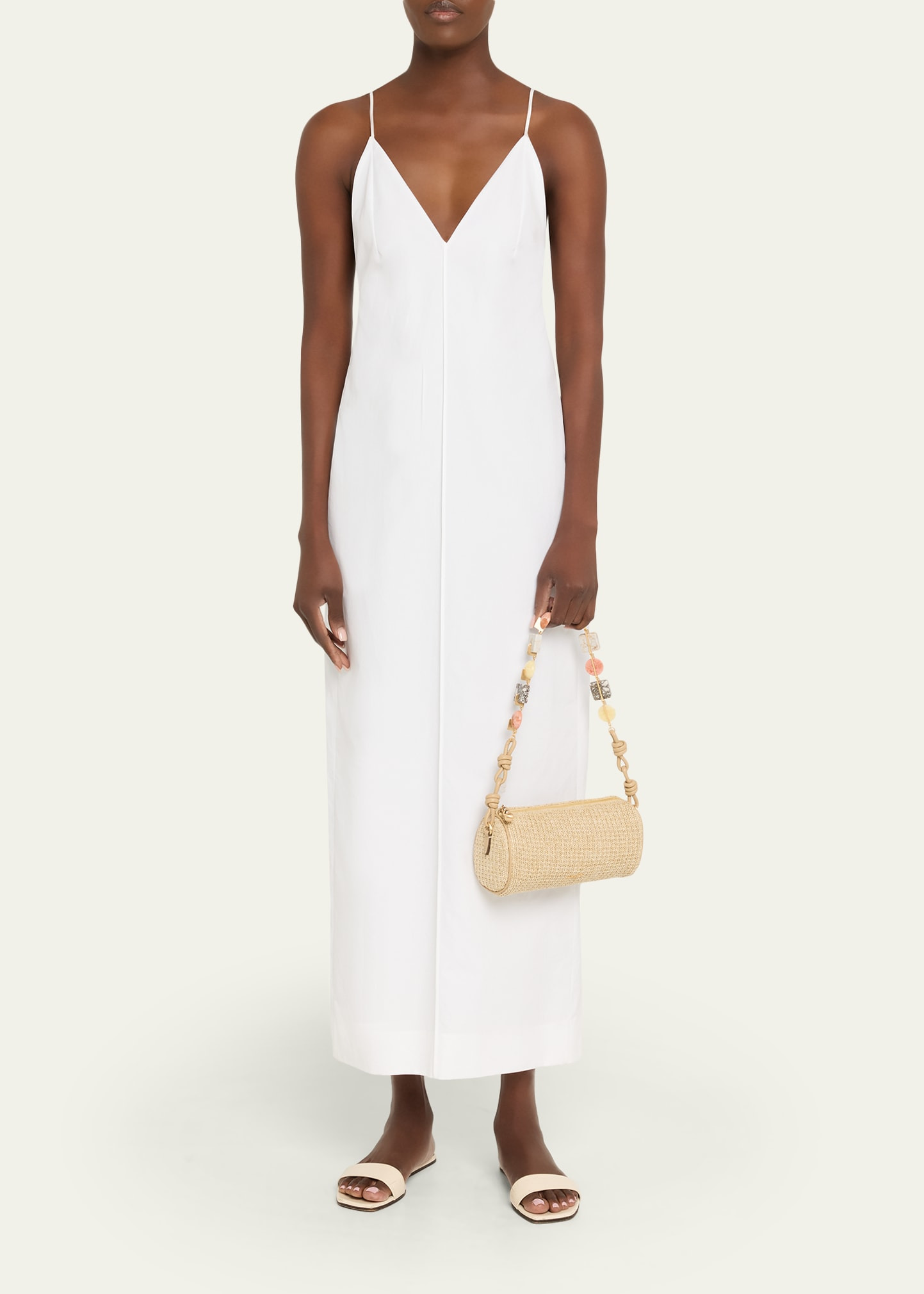 Zozina Stone-Embellished Raffia Shoulder Bag - 6