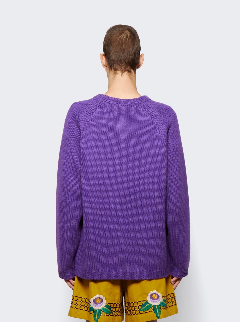 Cashmere Crewneck Sweater Purple - 5