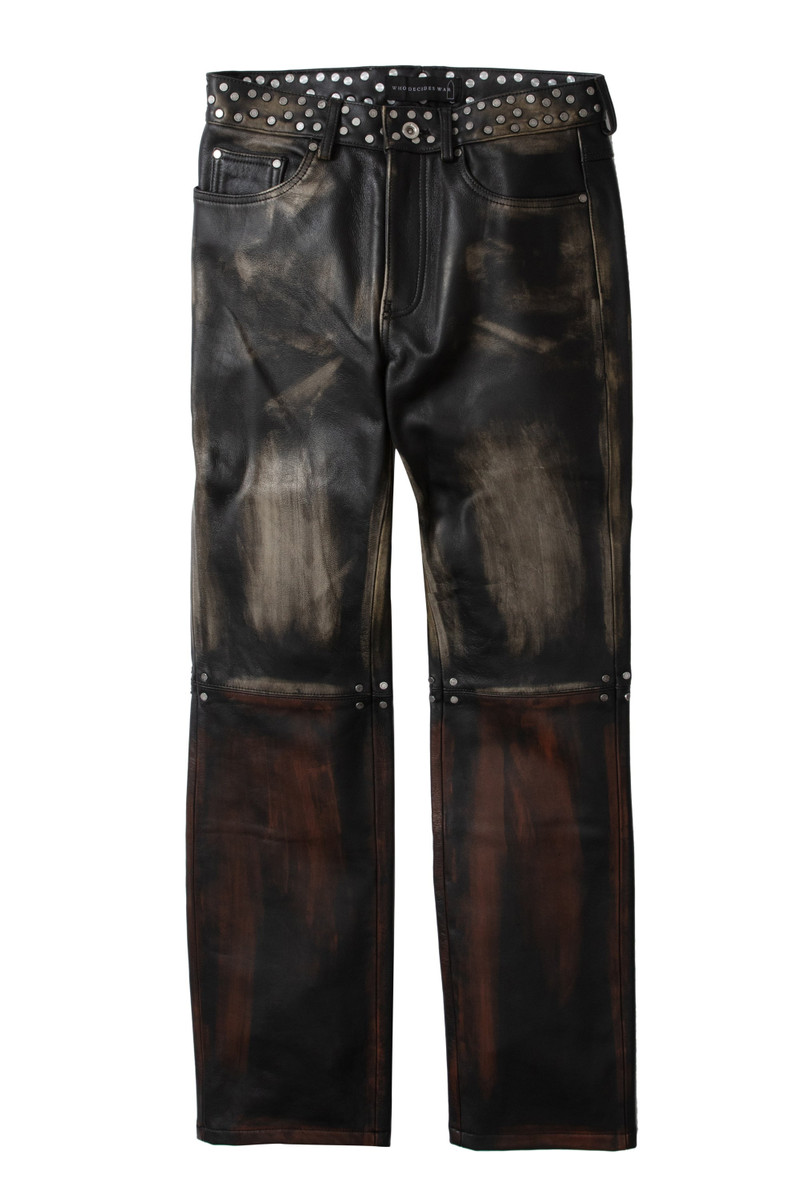 OMBRE STUDDED LEATHER PANT 1