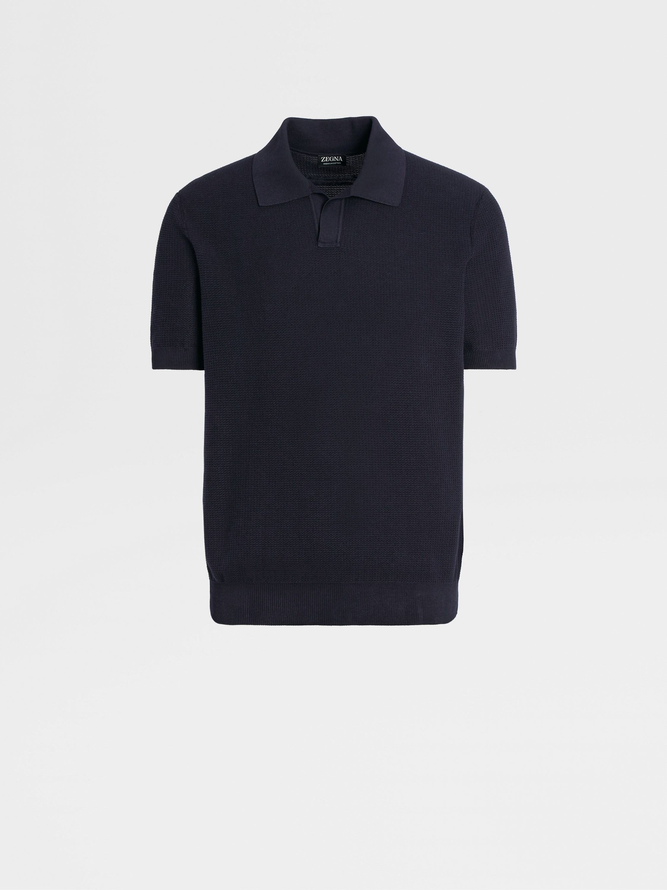 NAVY BLUE PREMIUM COTTON POLO SHIRT - 1