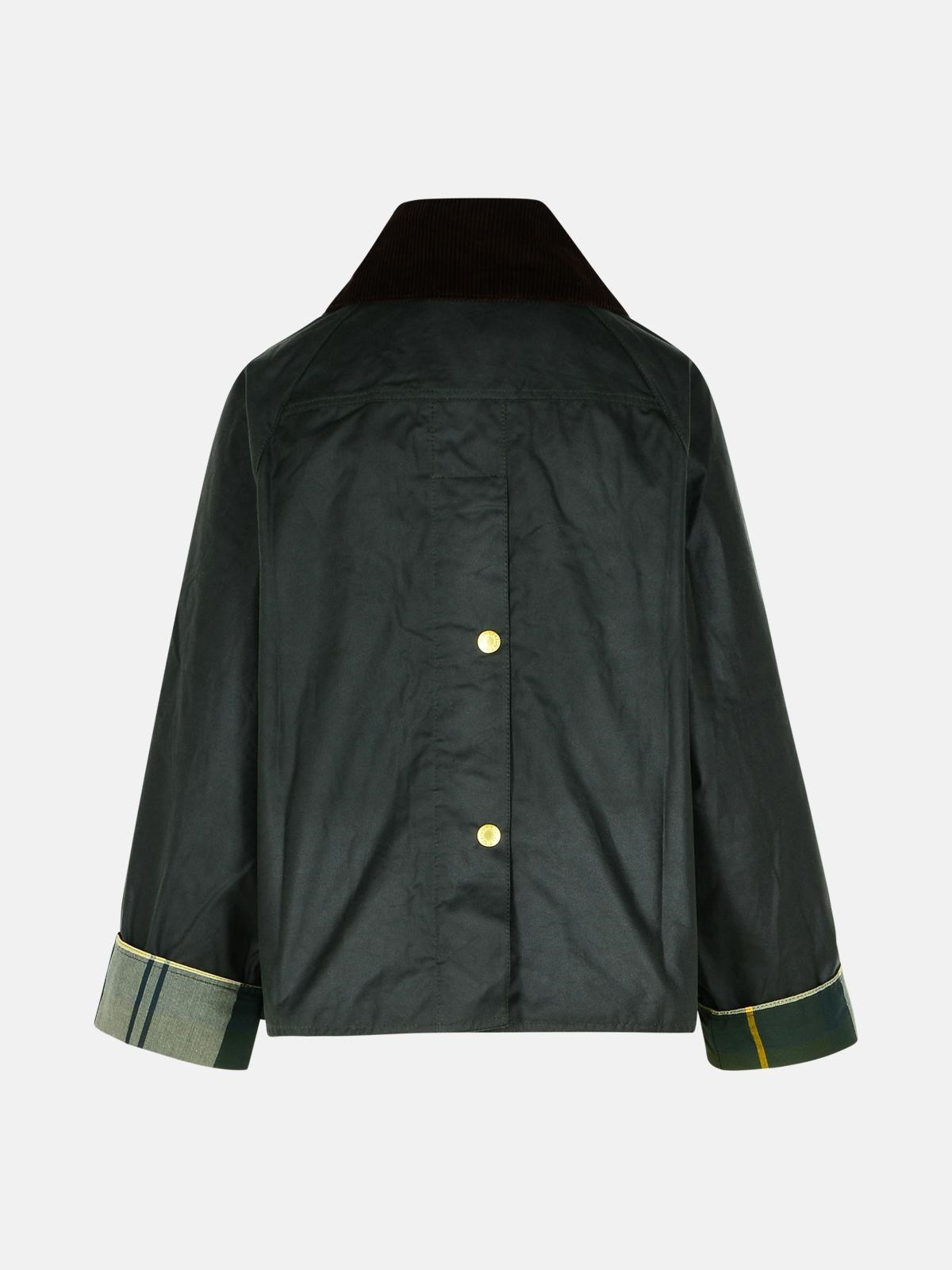 'CATTON' GREEN WAXED COTTON JACKET - 3