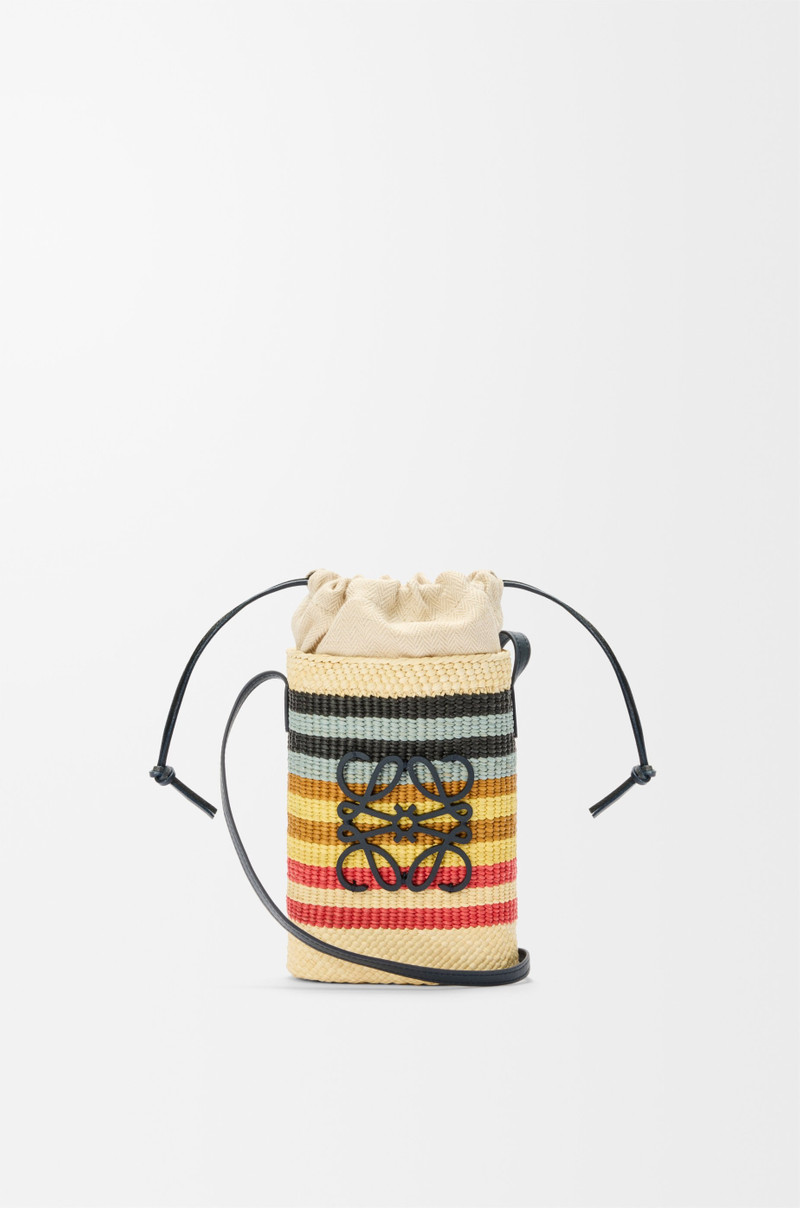 Square pocket in iraca palm and calfskin 1