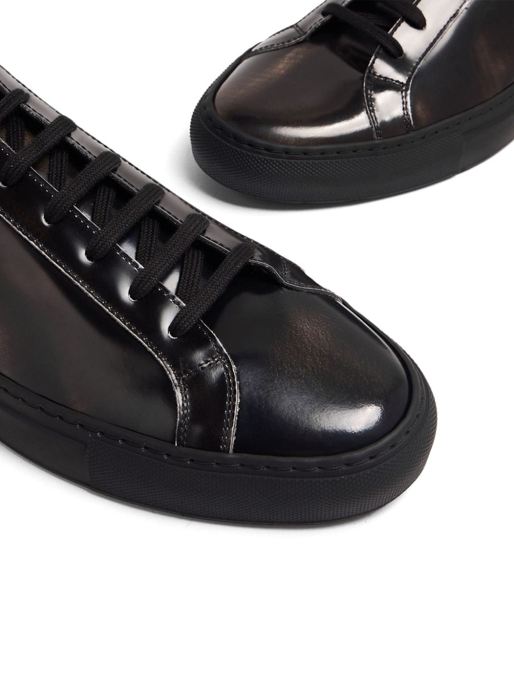 stamped-detail patent-leather sneakers - 4