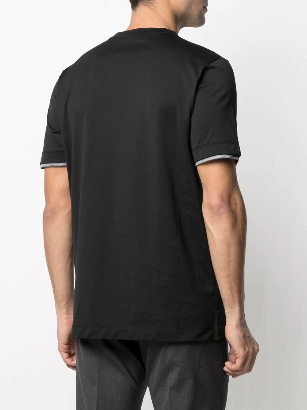 layered short sleeves T-shirt - 4