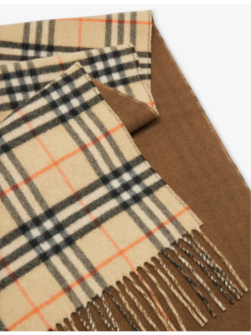 Rectangular-shape fringed-edge cashmere scarf - 3