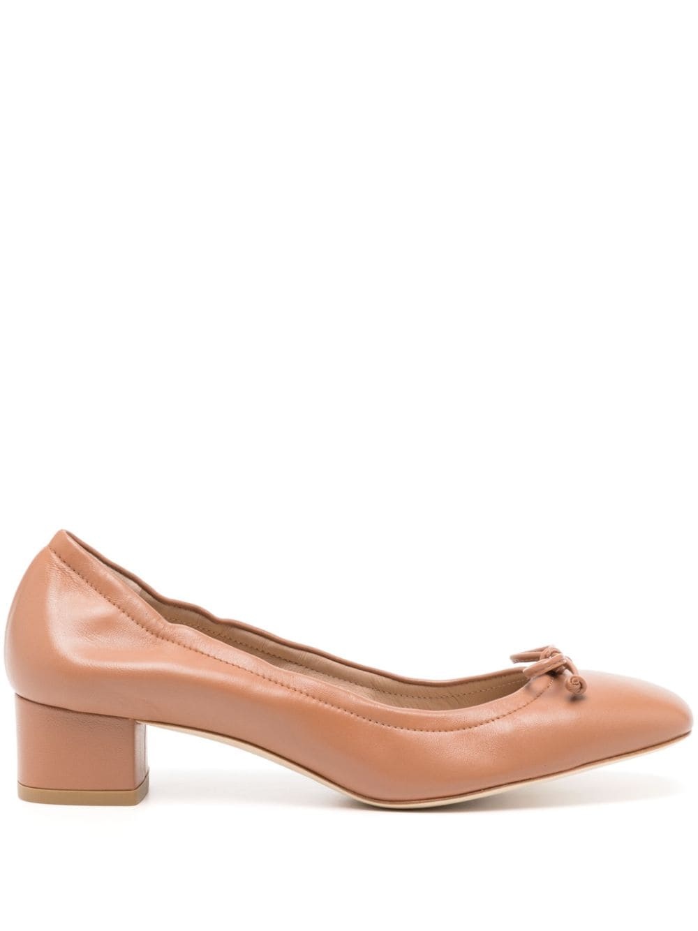 40mm leather ballerina pumps - 1