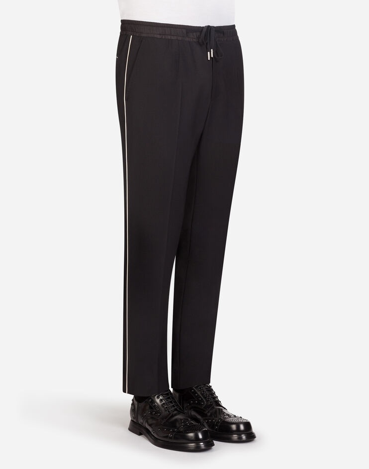 Stretch wool jogging pants - 4