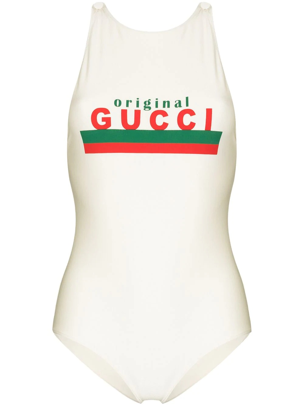 logo-print swimsuit - 1