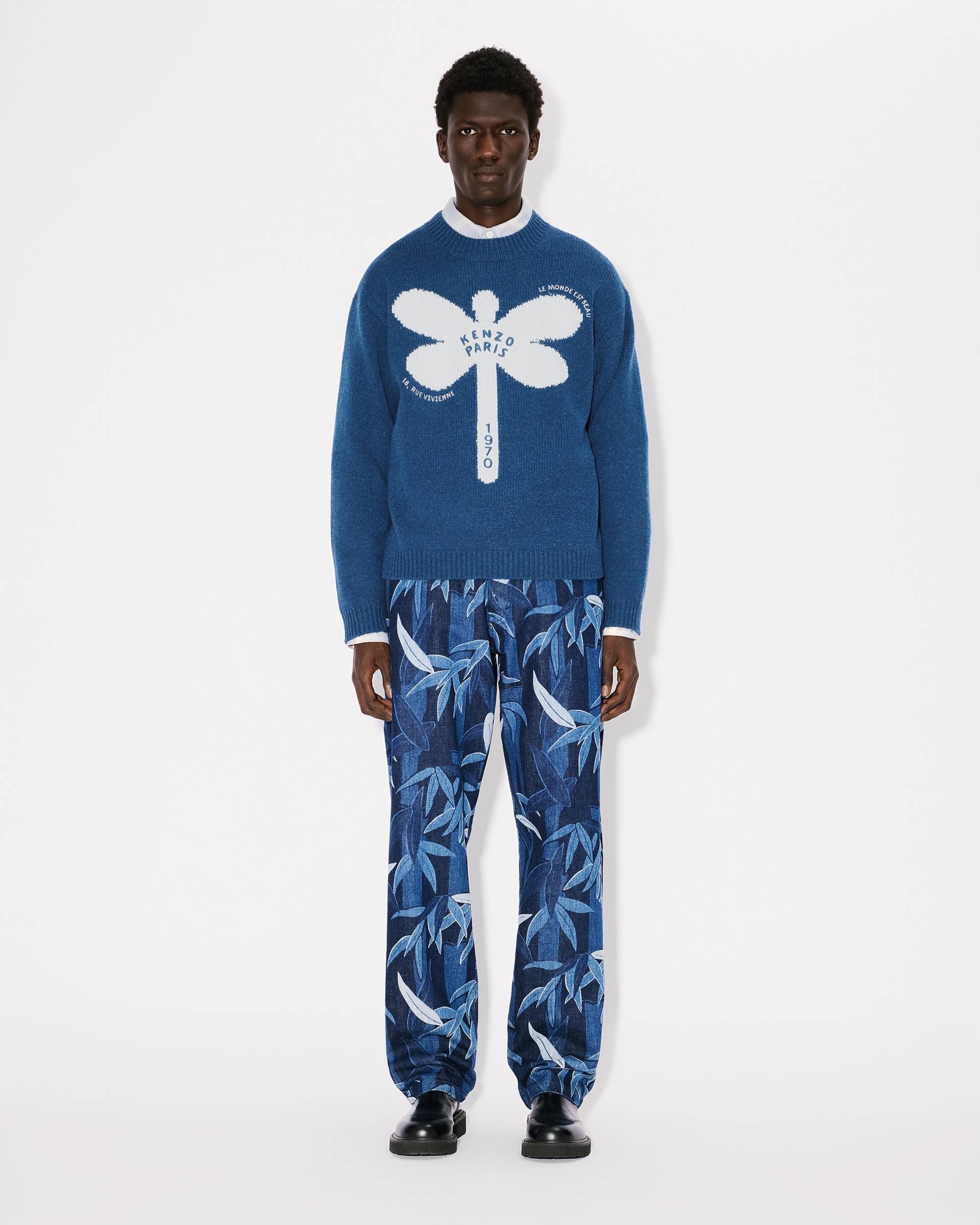 【送料&関税込】Kenzo Dragonfly Embroider KENZO 'KENZO Dragonfly' embroidered wool jumper | REVERSIBLE