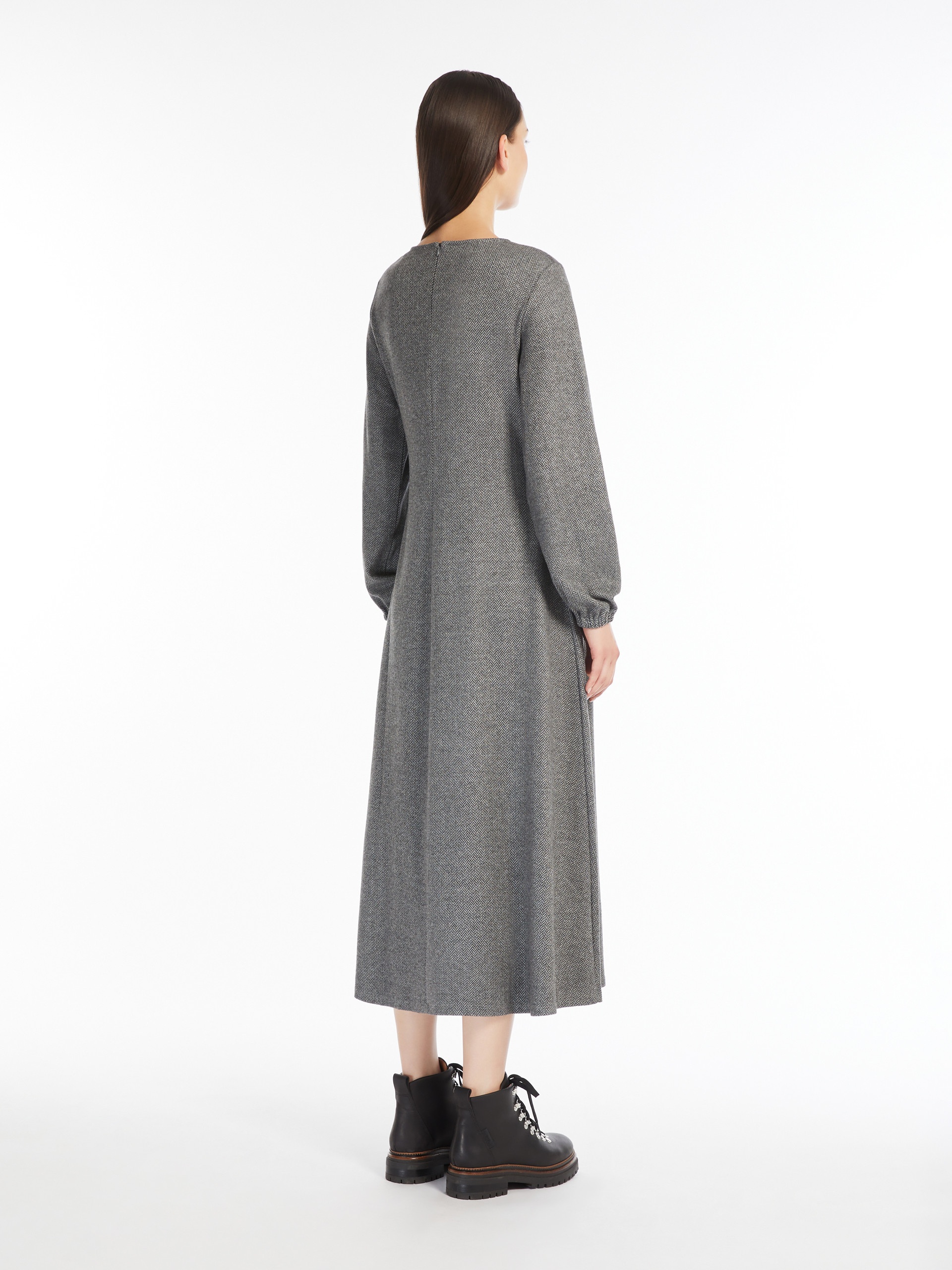 WILMA Flowing jacquard jersey dress - 4