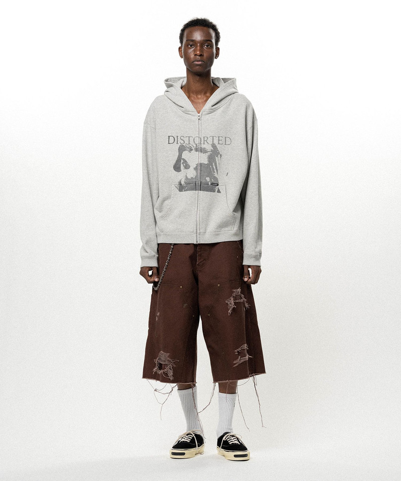 "DISTORTED Girl" Zip-up Hoodie 10