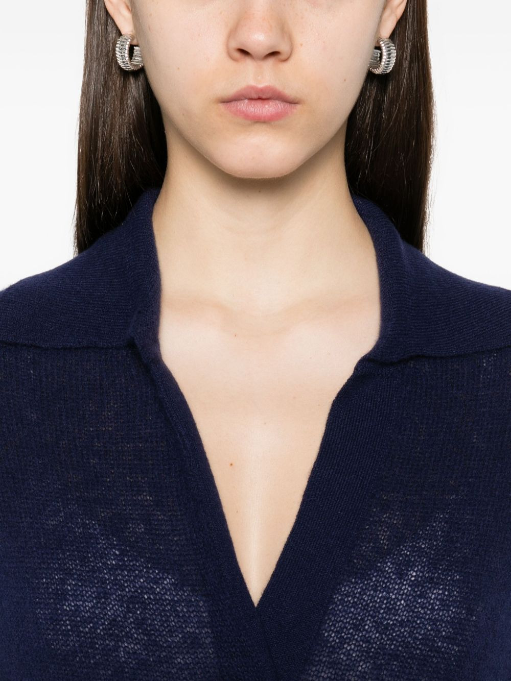 V-neck cashmere-silk blend sweater - 5