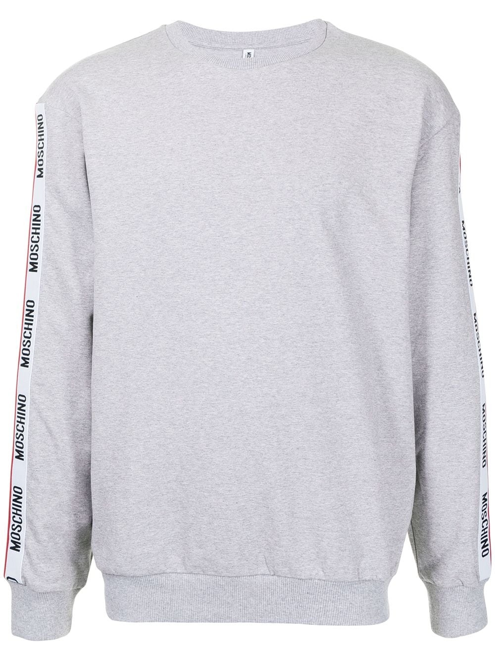 logo-tape crew neck sweatshirt - 1