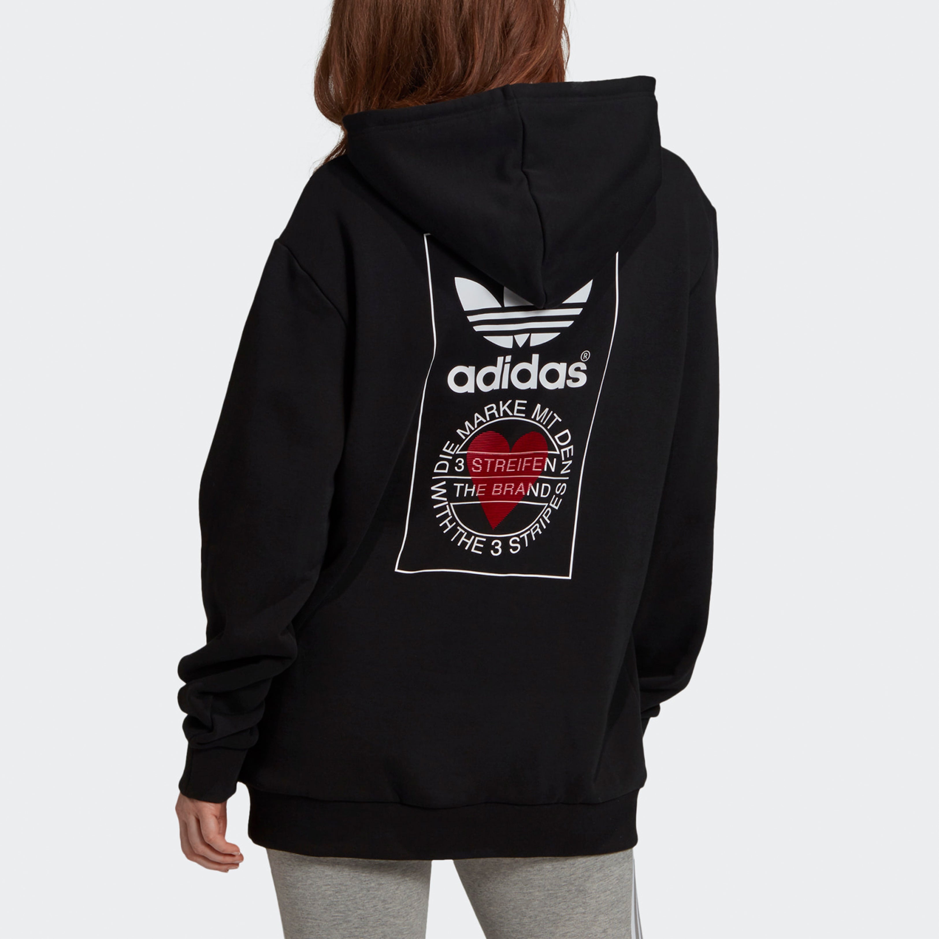 adidas originals Valentine's Day Series Back Printing Logo Black GK7164 - 4