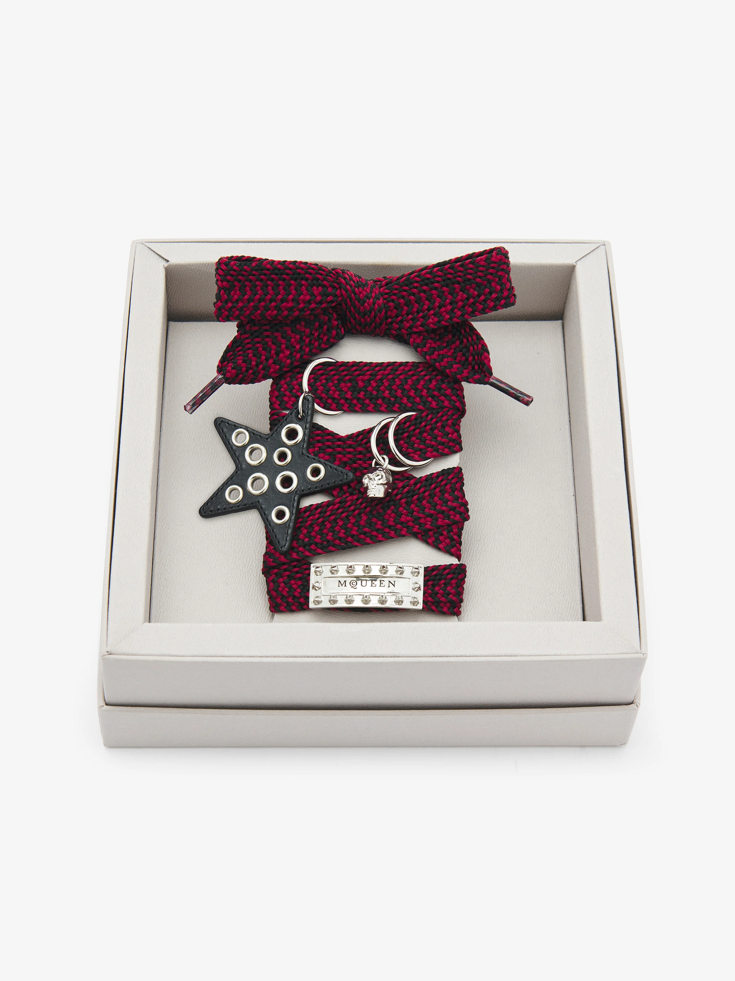 Charm Hiking Shoelaces in Black/Red - 1