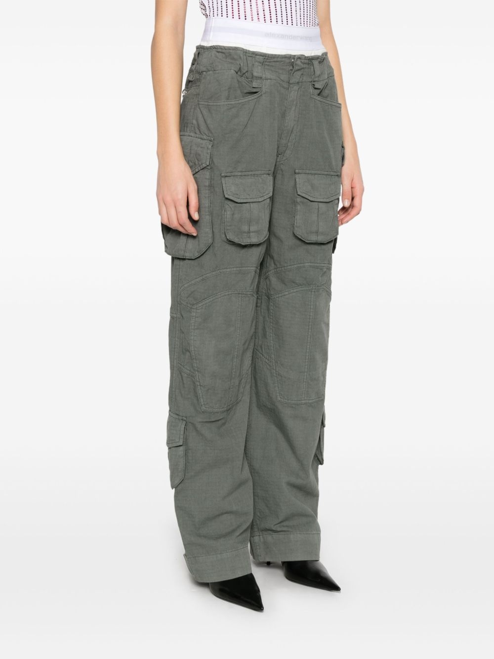 logo-waistband cargo pants - 3