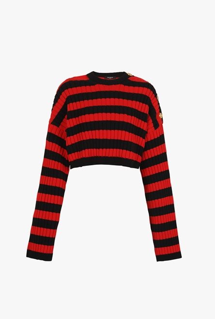 Black and red nautical sweater - 1
