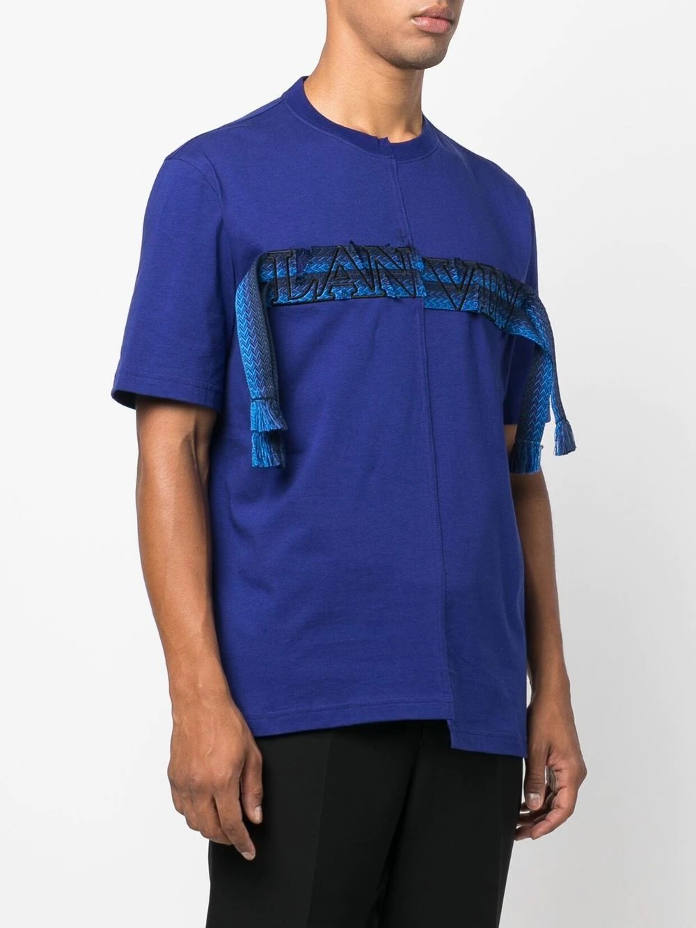 logo-embroidered cotton T-shirt - 3