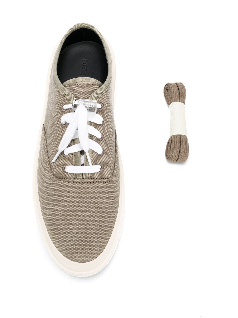 backless canvas trainers - 4