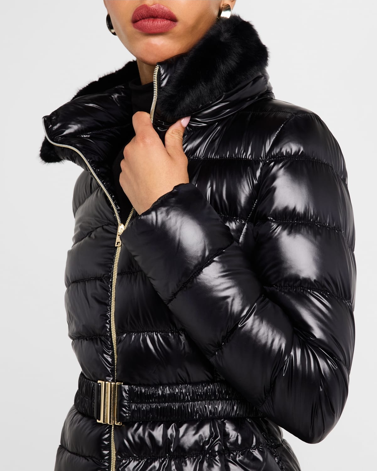 Claudia Belted Ultralight Puffer Coat - 5