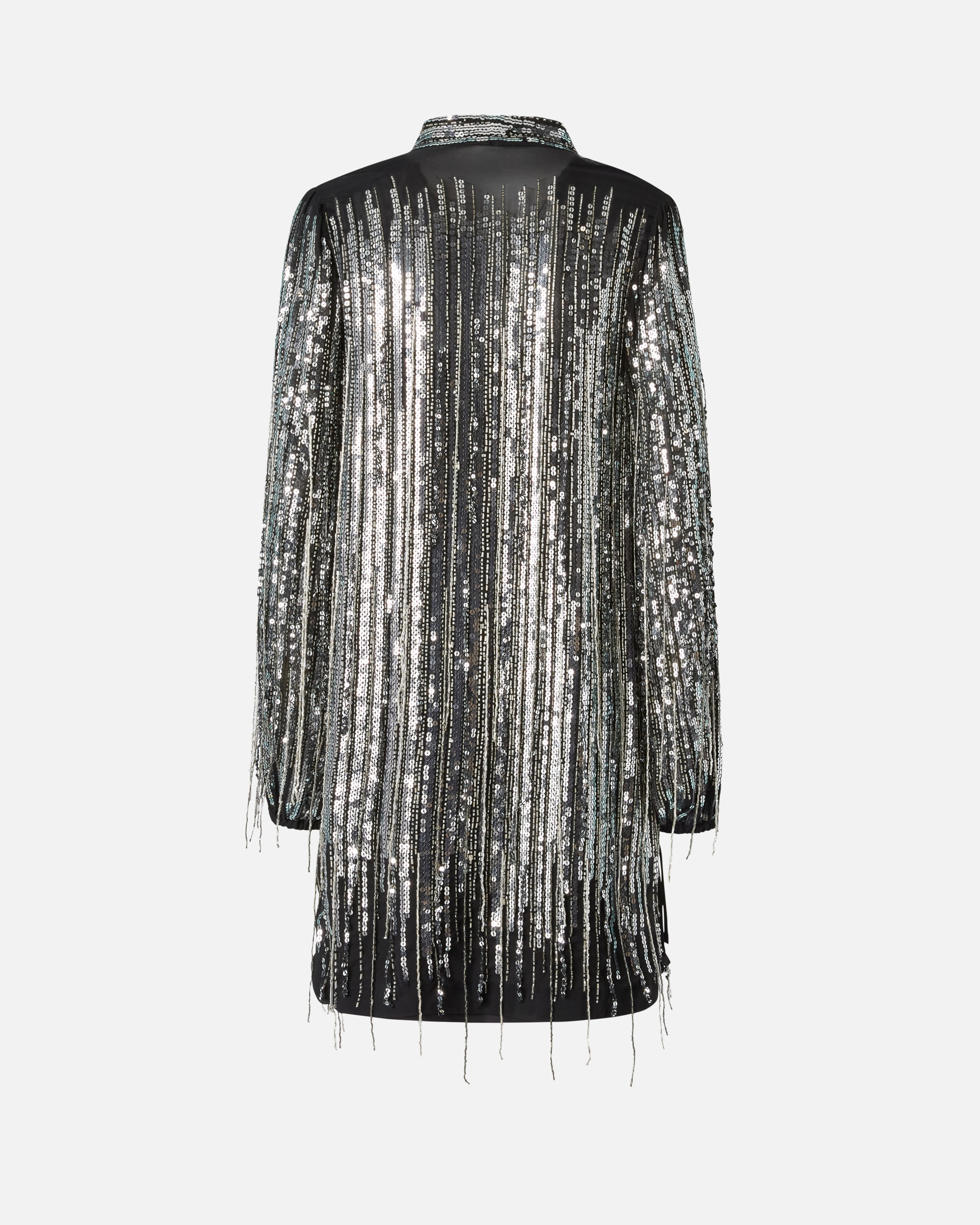 MINI DRESS WITH SEQUINS AND FRINGING - 6